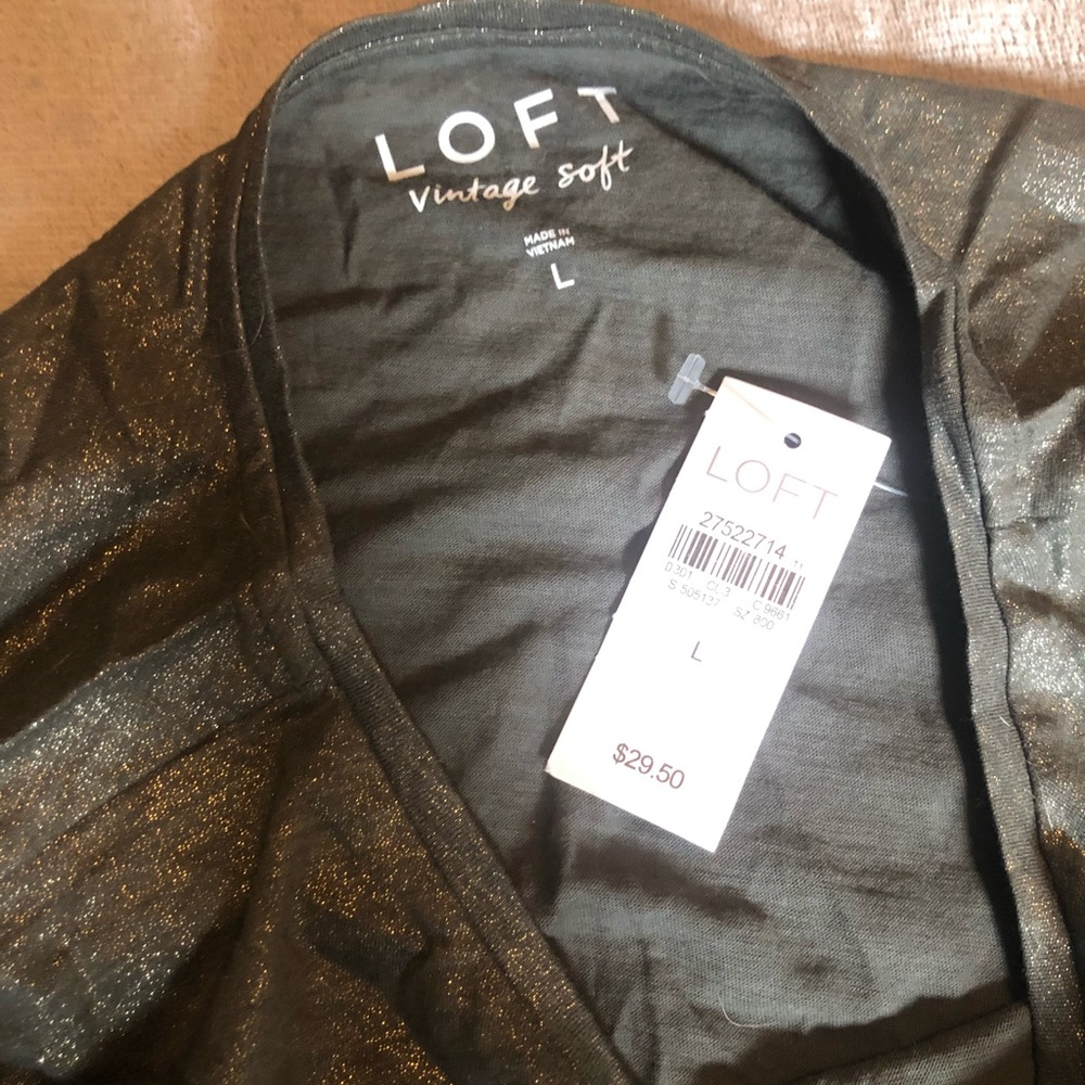 Vintage Soft Loft T-shirt with Sleeve Detail SizeL